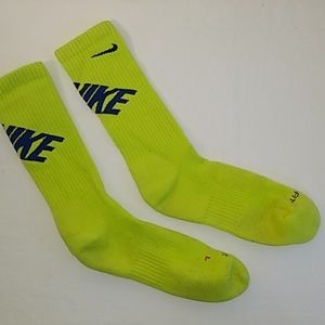 Nike Dri Fit Socks Lime Green Size Large